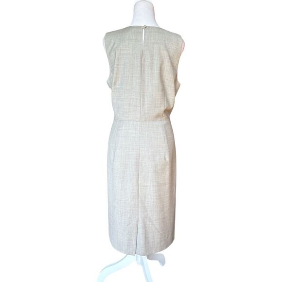 J Crew Wool Dress Gray Knee Length Draped Neck Womens Size 12 - Picture 2 of 8